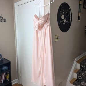 Bill Levkoff Strapless Blush Dress